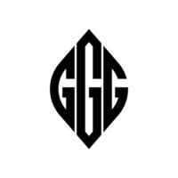 Logo G Curve Rhombus Extended Monogram 3 Letters Alphabet Font Logo Logotype Embroidery vector