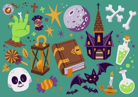 colección de elementos de halloween vector