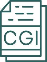 Cgi File Format Vector Icon Design