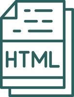 Html File Format Vector Icon Design