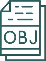 Obj File Format Vector Icon Design