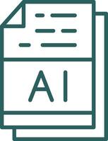 AI File Format Vector Icon Design