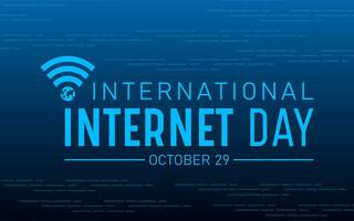 International internet day, october 29. Vector template for banner, greeting card, poster of international internet day. Vector illustration.