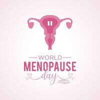 World Menopause Day is observed every year on the 18th October. Vector template for banner, greeting card, poster with background. Vector illustration.