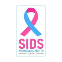 SIDS Sudden Infant Death Syndrome Awareness Month Is Observed Every Year In October. Vector Template For Banner, Greeting Card, Poster With Background. Vector Illustration.