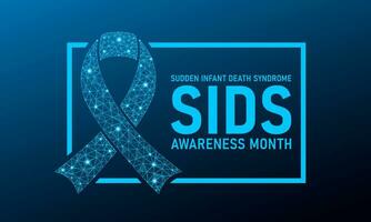 SIDS Sudden Infant Death Syndrome Awareness Month Is Observed Every Year In October. Vector Template For Banner, Greeting Card, Poster With Background. Vector Illustration.