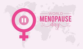 World Menopause Day is observed every year on the 18th October. Vector template for banner, greeting card, poster with background. Vector illustration.