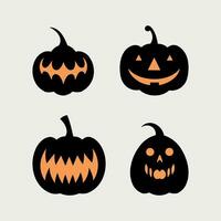 scary Halloween pumpkin. vector