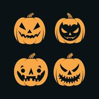 scary Halloween pumpkin. vector