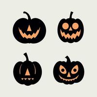 scary Halloween pumpkin. vector
