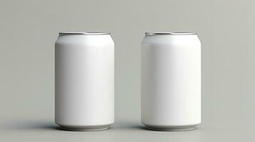 white can on a gray background AI generative photo