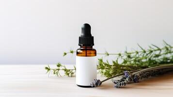 a bottle of essential oils photo