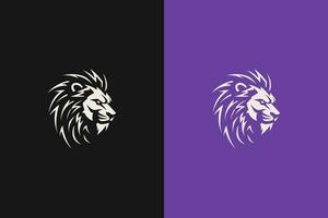 White Lion Head Logo - Gaming Mascot with Menacing Expression vector