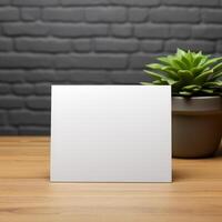 a white square blank paper sheet photo