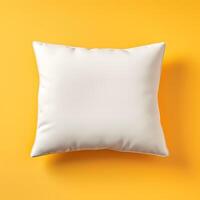 white square pillow on flat background photo