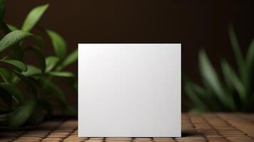 a white square blank paper sheet photo