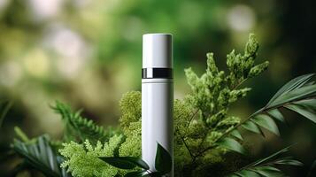 3d white bottle of lip balm photo