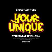 Streetwear Design, Urban Style, Text Slogan. Print Pattern Design for T-shirts, Jackets or Screen Printing. vector