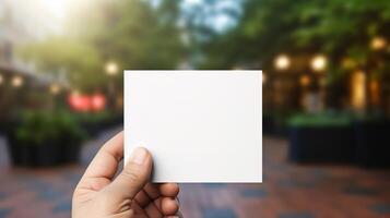 a white square blank paper sheet photo
