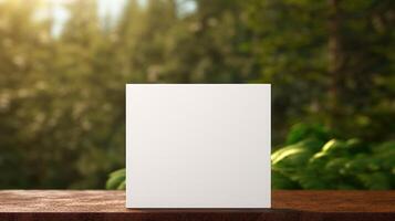 a white square blank paper sheet photo