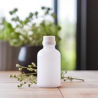 a bottle of essential oils photo
