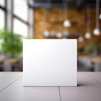 a white square blank paper sheet photo