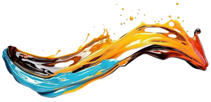 AI Generative. Colorful paint splash. Isolated design element. multicolors paint splashing explosion in the air. Splash of colors paint in the air, multicolors paint splashing explosion in the air png