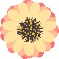 Cute flower cartoon flat design. png