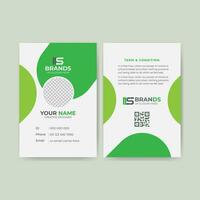 id card template design vector