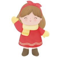 Kids in winter clothes png