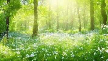 Green meadow with daisy flowers and natural backgrounds for your design. ai-generated photo