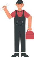 Male Garage Mechanic Illustration vector