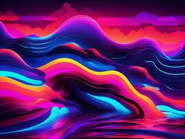 Holographic colorful 3d gradient abstrack background wallpaper or banner. ai generated photo