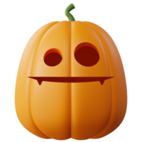 3D Halloween Pumpkin. Halloween design element In 3D and plastic cartoon style. Halloween pumpkin 3D style for poster, banner, greeting card png