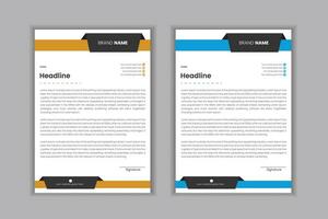 corporate letterhead design clean and minimal template vector