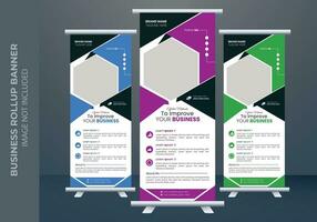 corporate business rolllup banner design vector