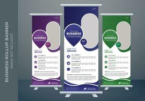 corporate business rolllup banner design vector