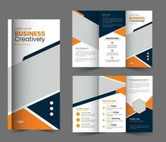 tri fold brochure design modern and creative template vector