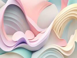 Holographic colorful 3d gradient abstrack background wallpaper or banner. ai generated photo