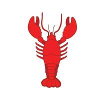 Cartoon Vector illustration lobster icon Isolated on White Background