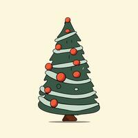 Christmas tree drawing free download vector