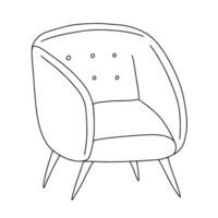 Cozy armchair vector sketch