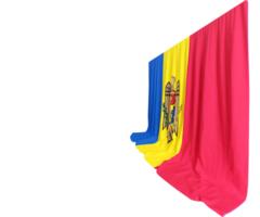Moldavië vlag gordijn in 3d renderen vieren Moldavië rijk erfgoed png