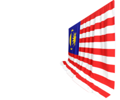 Malaysia Flagge Vorhang im 3d Rendern reflektieren Malaysias Reich Erbe png