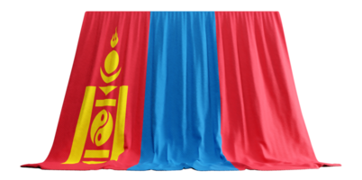 Mongolei Flagge Vorhang im 3d Rendern feiern Mongolei natürlich Schönheit png