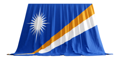 Marshall Islands Flag Curtain in 3D Rendering Embracing the Marshall Islands' Rich Heritage png