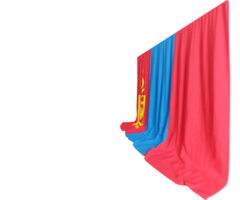 Mongolia Flag Curtain in 3D Rendering Celebrating Mongolia's Natural Beauty png