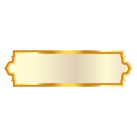 Luxus Weiß golden Arabisch islamisch Banner Titel Rahmen Text Box im transparent Hintergrund png