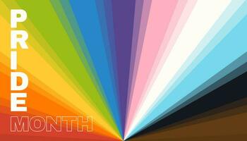 Pride month banner. Rainbow flag colored abstract background. vector