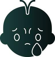 Crying Vector Icon Design